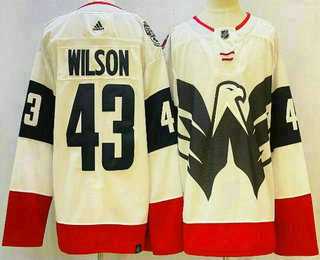 Men%27s Washington Capitals #43 Tom Wilson White 2023 Stadium Series Stitched Jersey